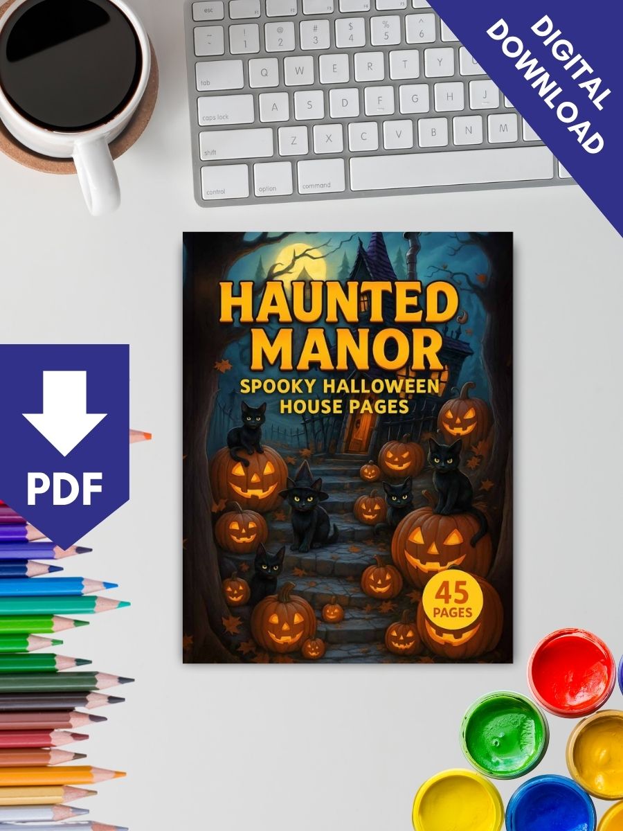 Haunted Manor – 45 Spooky Halloween House Pages - Image 2